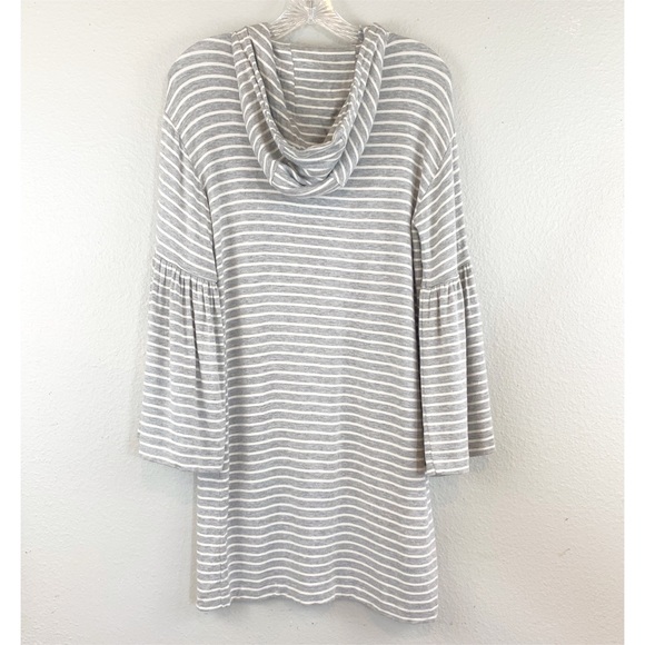 Lou & Grey Bell Sleeve Striped Hooded Casual Dress - Picture 3 of 8
